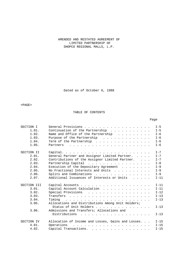 limited partnership corporation Preview on Page 1