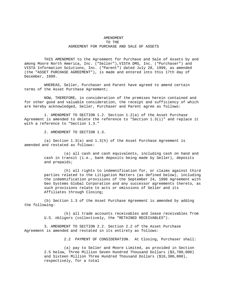 amendment agreement form Preview on Page 1