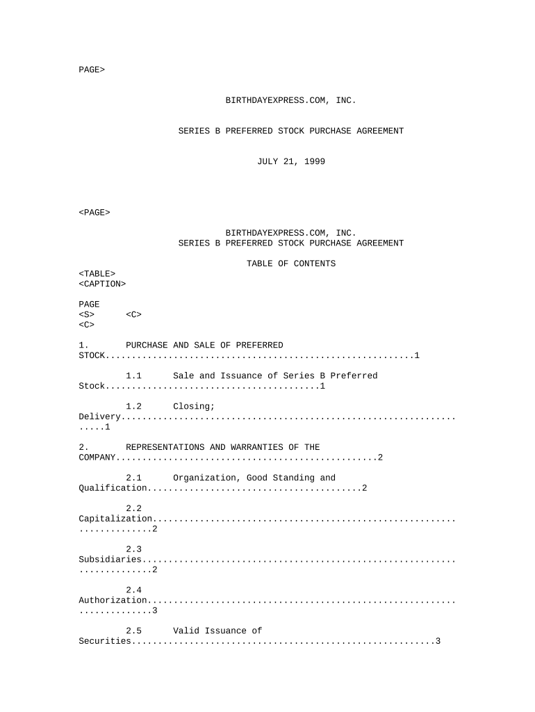 sample stock agreement Preview on Page 1