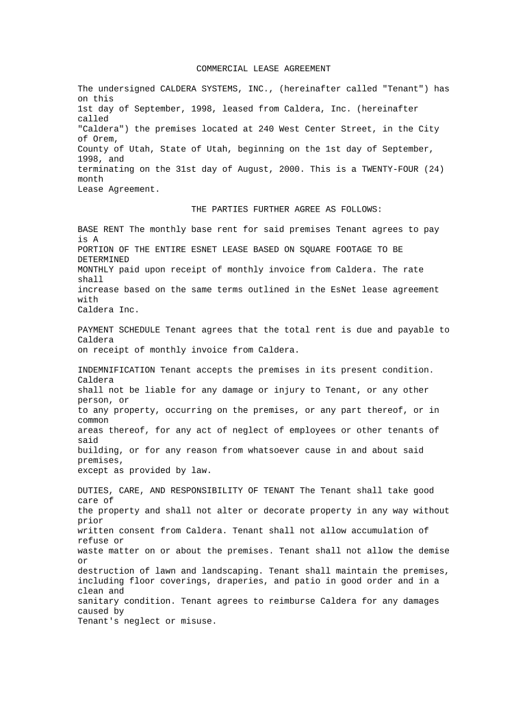 lease agreement premises Preview on Page 1