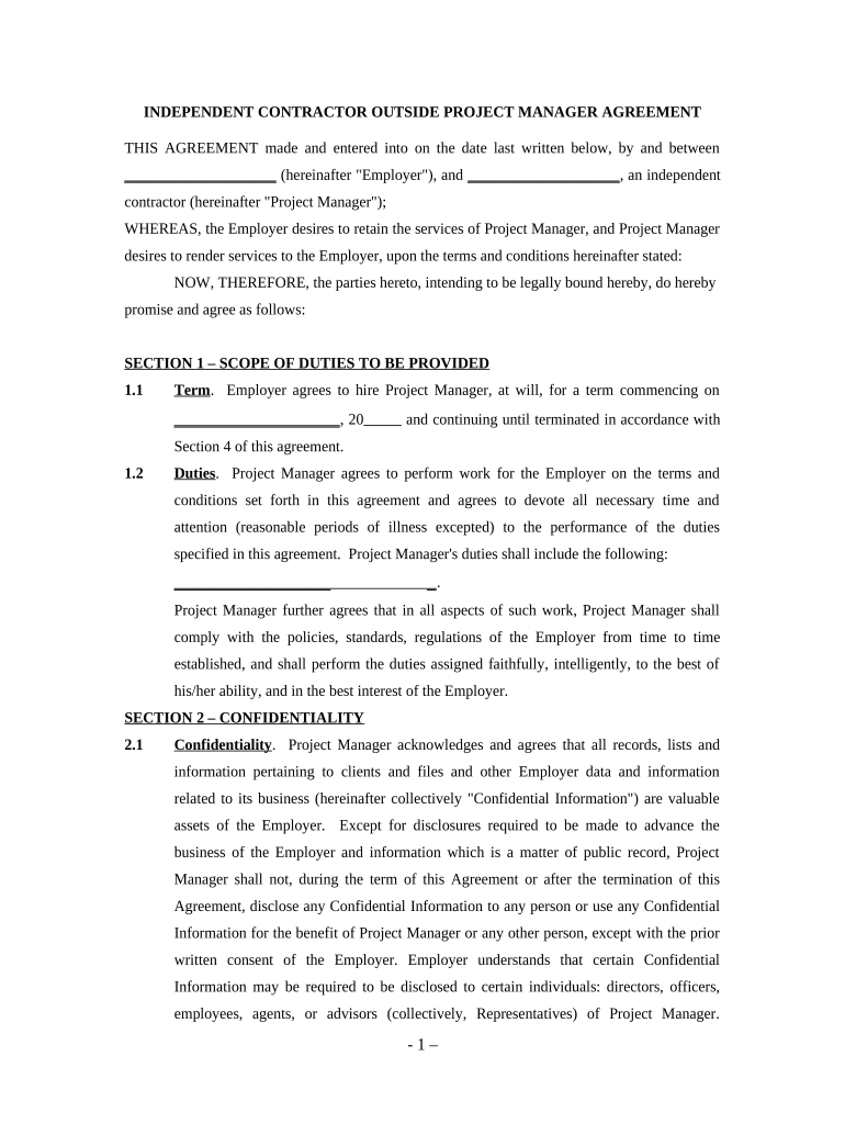 outside contractor Preview on Page 1