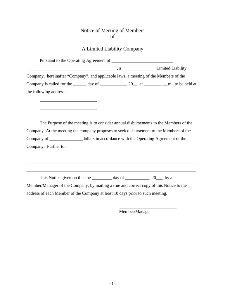 llc liability company Preview on Page 1