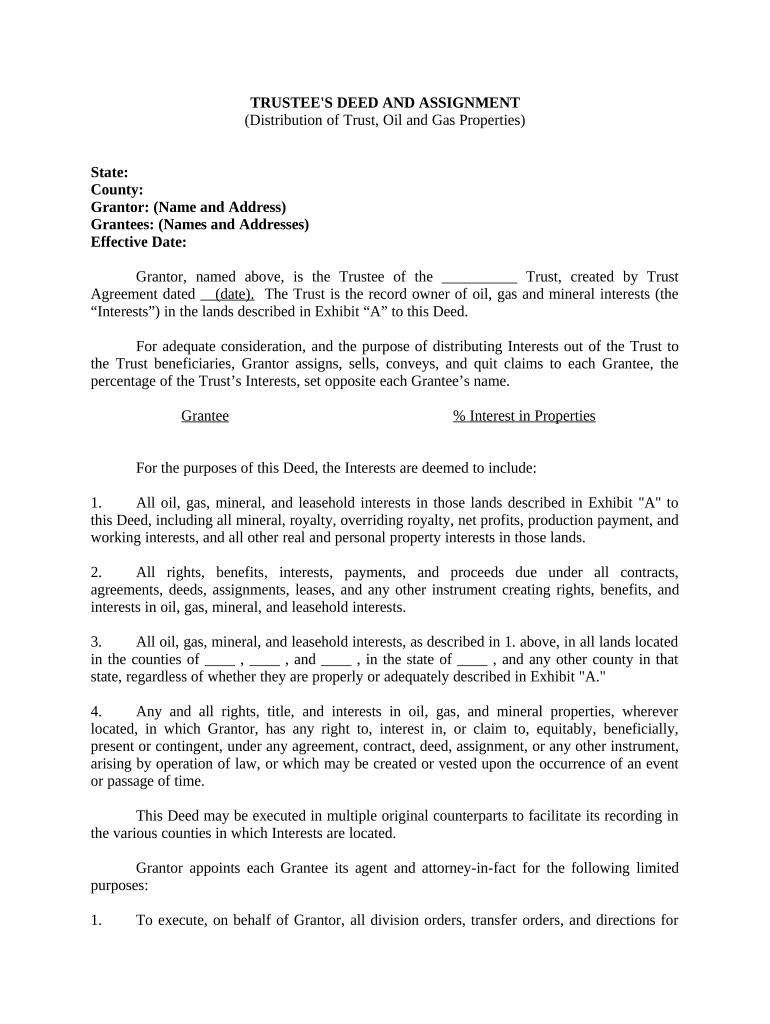 Trustee's deed example Fill out & sign online DocHub