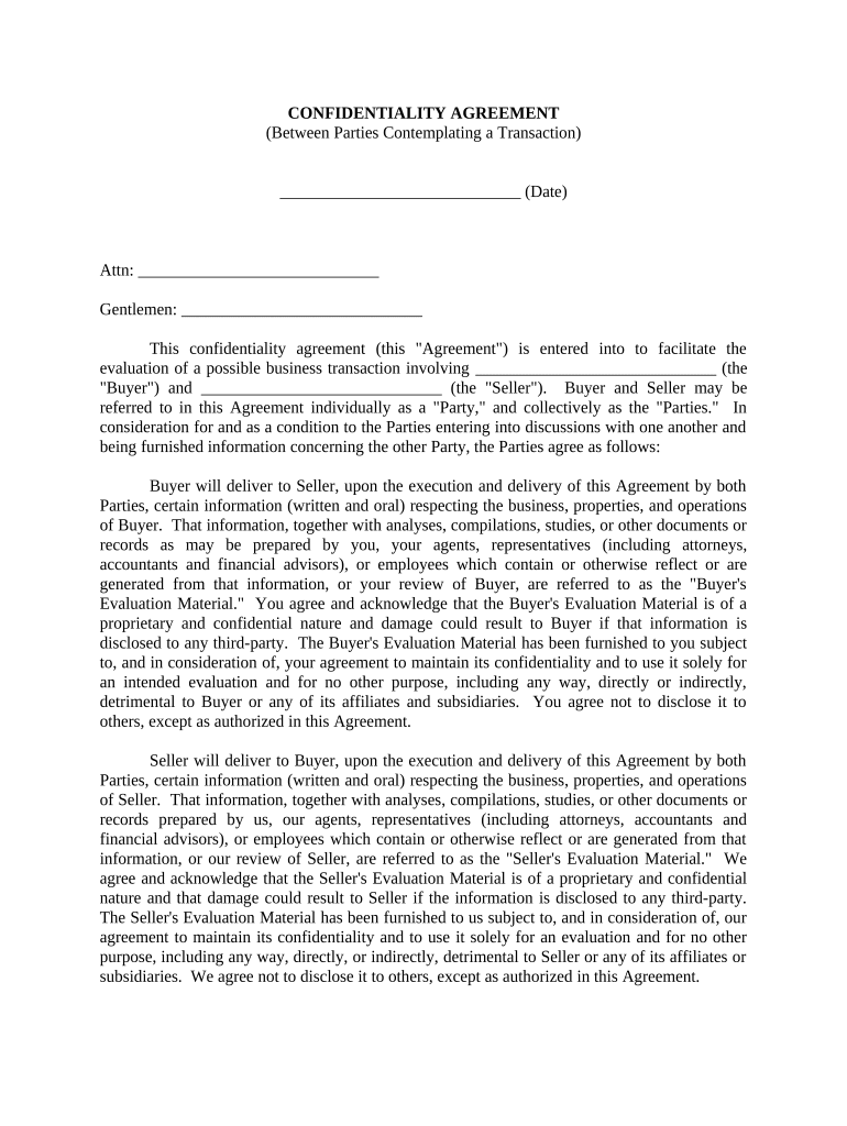 agreement between parties document Preview on Page 1