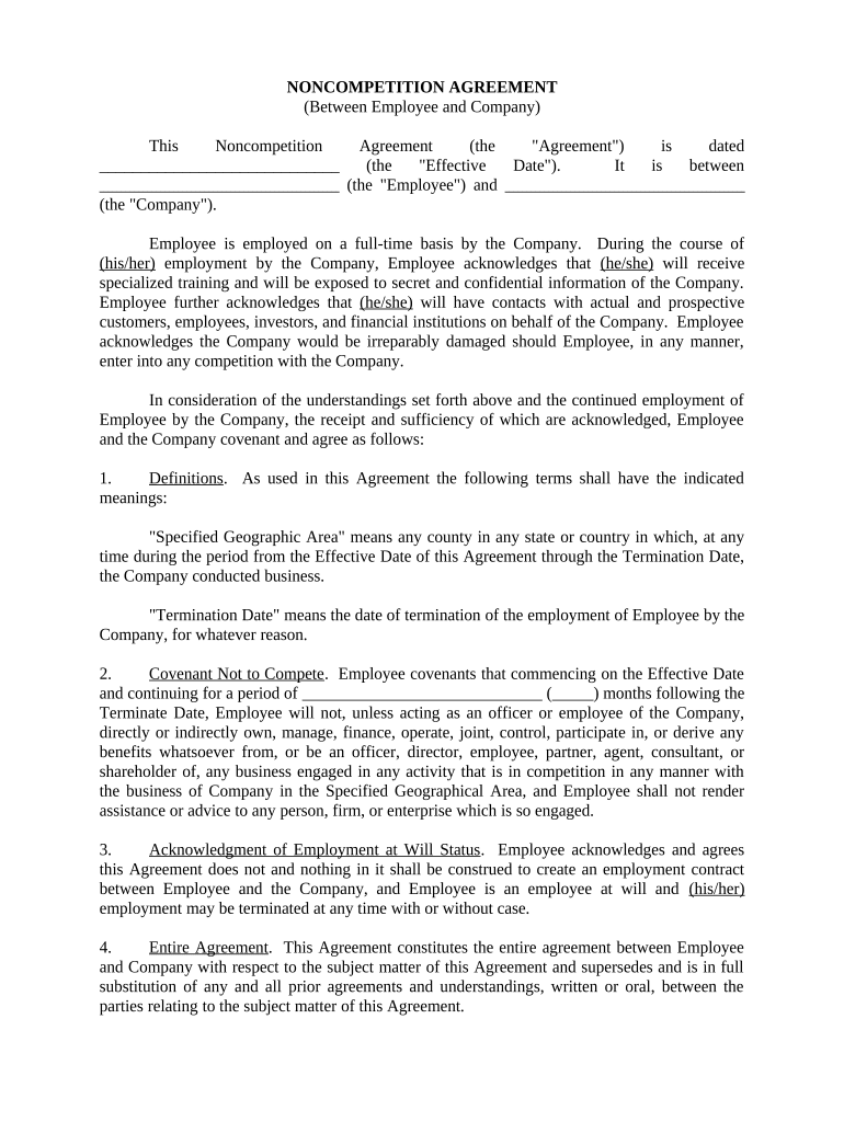 agreement employee company Preview on Page 1