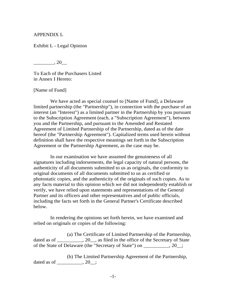 legal opinion letter sample Preview on Page 1