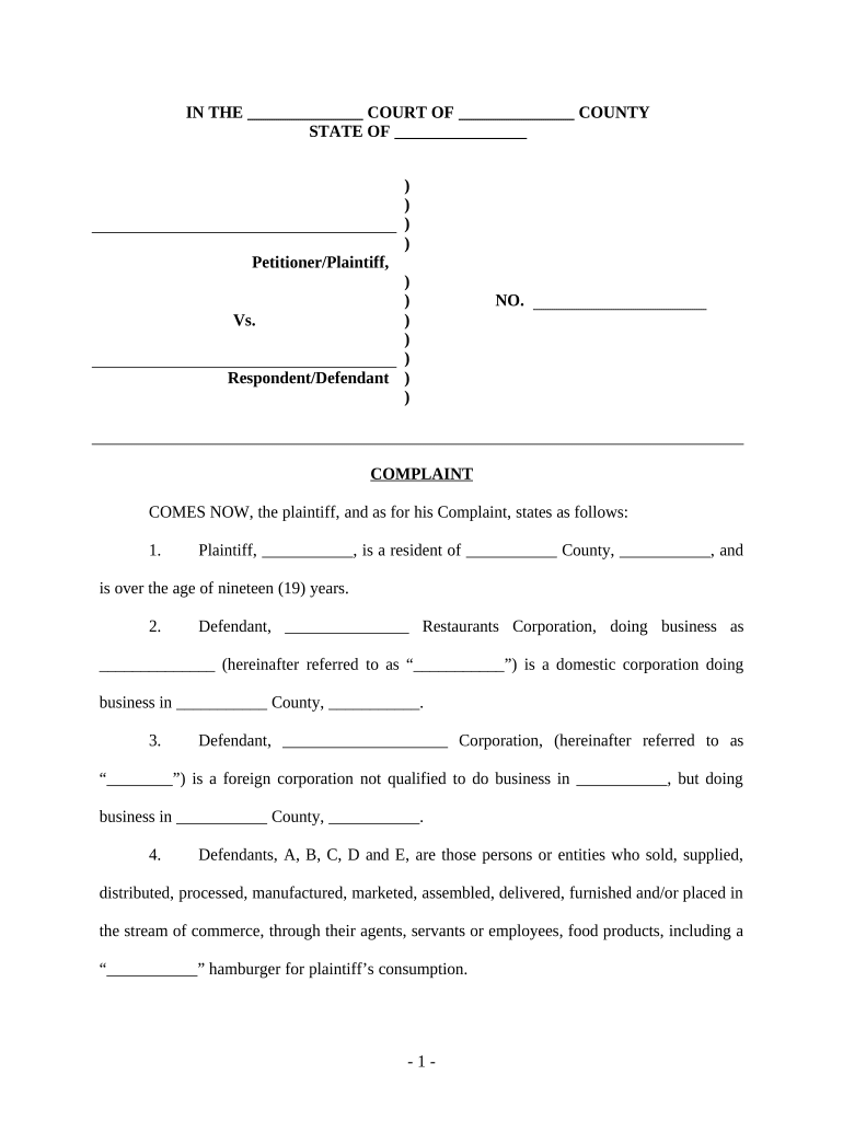 foreign object in food complaint letter Preview on Page 1
