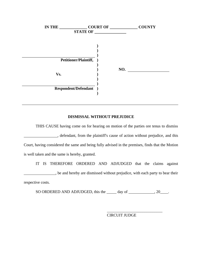 dismissing prejudice Preview on Page 1