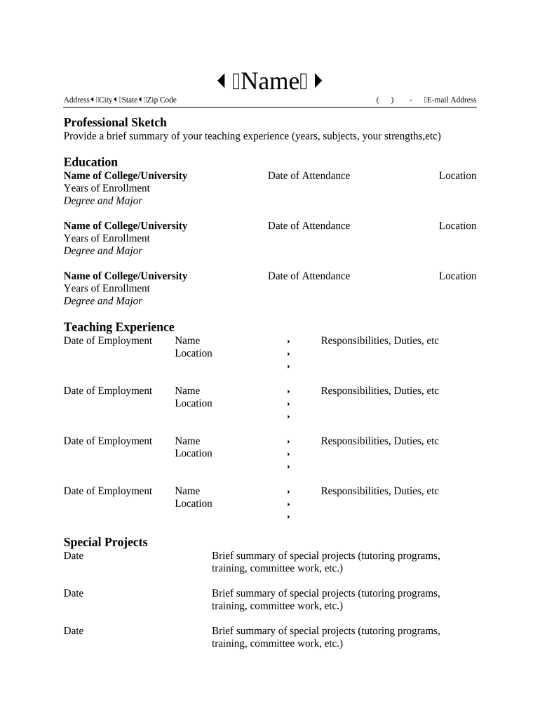 application for employment as a teacher Preview on Page 1