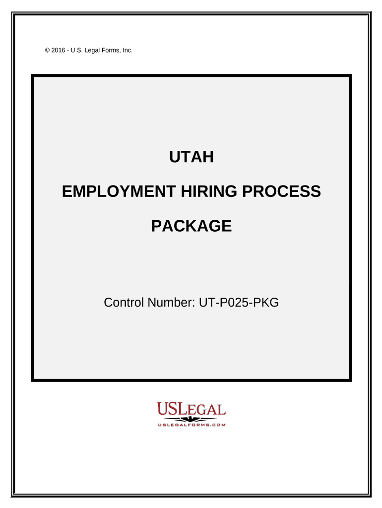 Employment Hiring Process Package - Utah Preview on Page 1