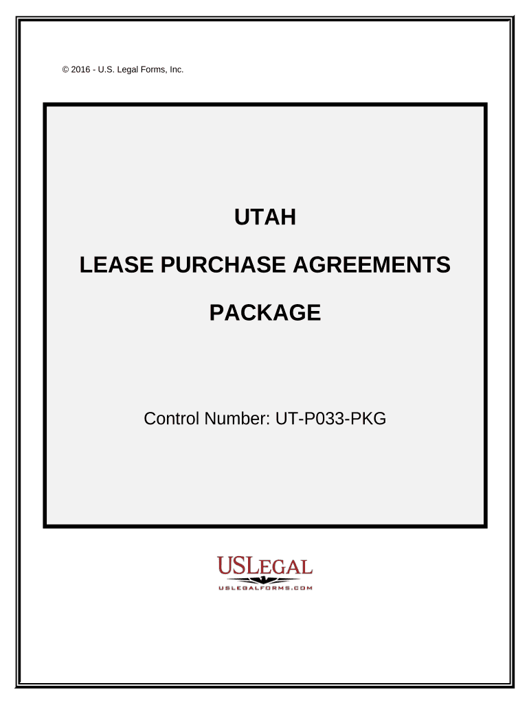 Lease Purchase Agreements Package - Utah Preview on Page 1