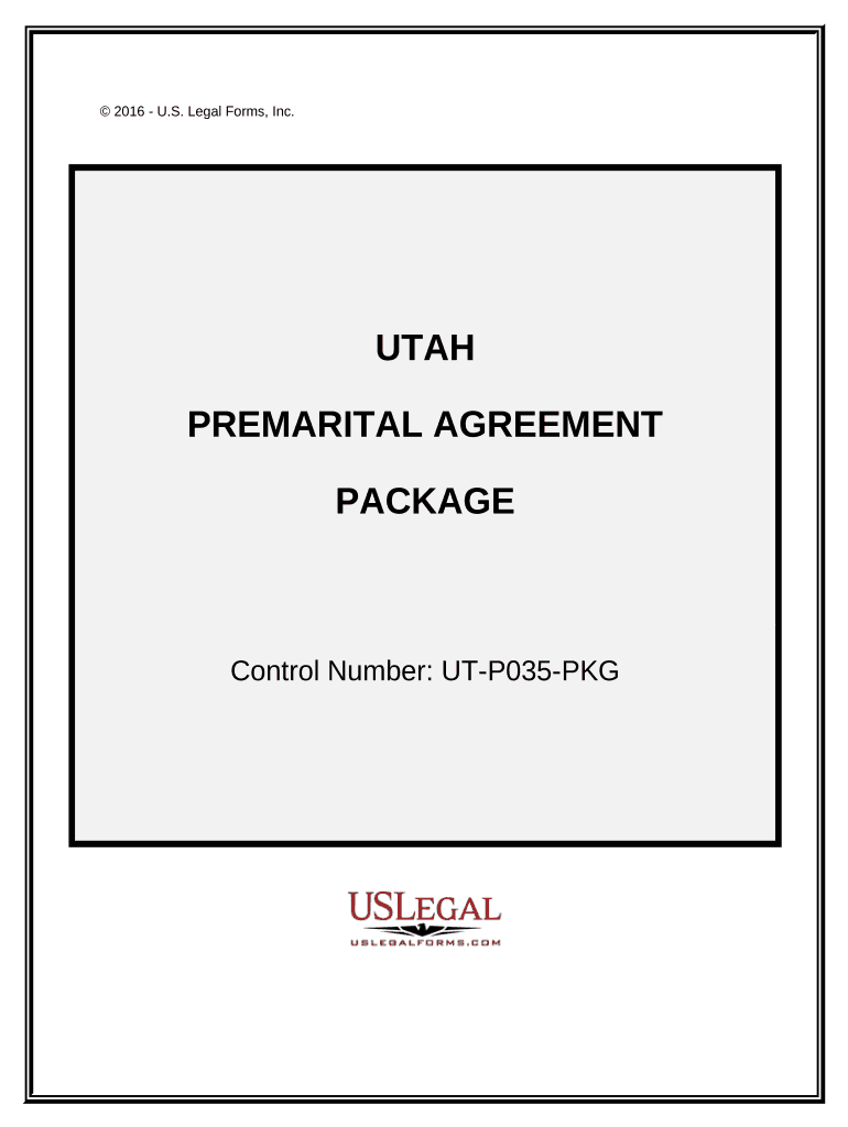 Premarital Agreements Package - Utah Preview on Page 1
