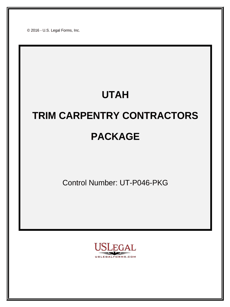 Trim Carpentry Contractor Package - Utah Preview on Page 1.