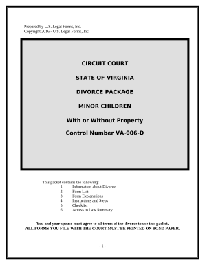 Va divorce form