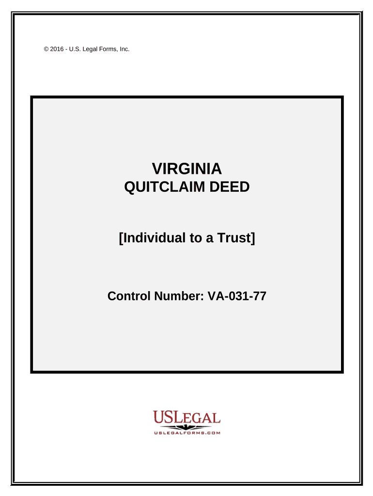 quitclaim deed to revocable trust form Preview on Page 1