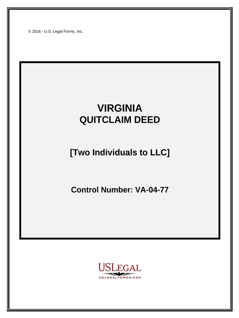 virginia quitclaim deed form Preview on Page 1
