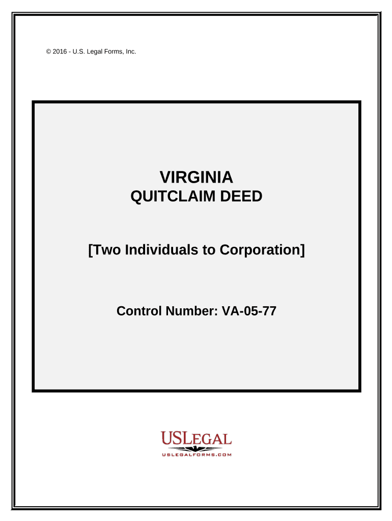 virginia quit claim deed Preview on Page 1