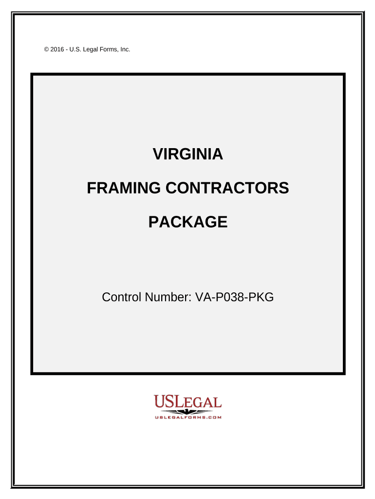 Framing Contractor Package - Virginia Preview on Page 1