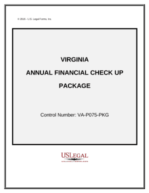 Annual Financial Checkup Package - Virginia