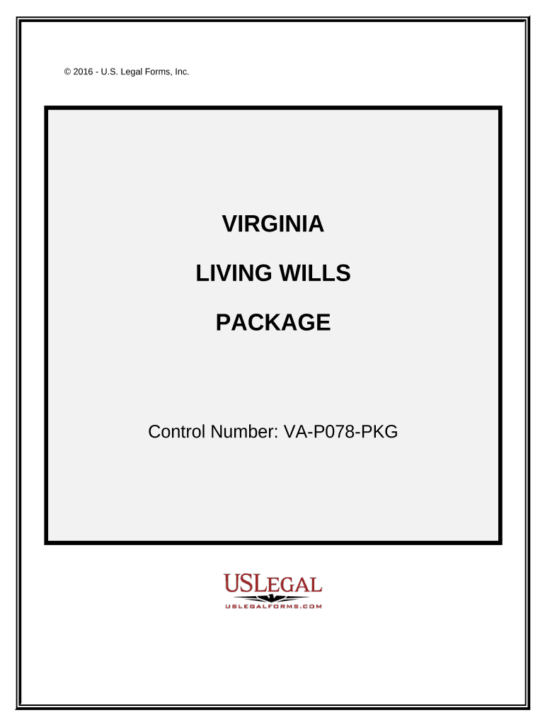 Living Wills and Health Care Package - Virginia Preview on Page 1.