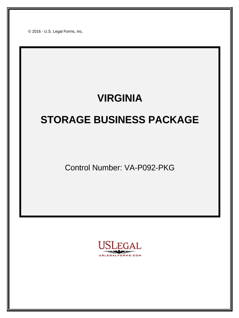 Storage Business Package - Virginia Preview on Page 1