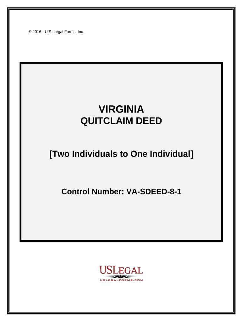 quitclaim deed virginia Preview on Page 1