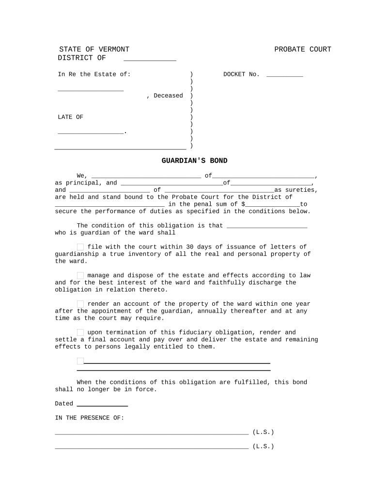 Guardian's Bond - Vermont Preview on Page 1