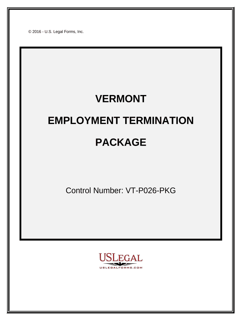 Employment or Job Termination Package - Vermont Preview on Page 1