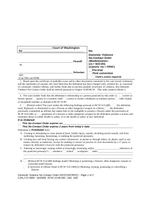 No contact order wa