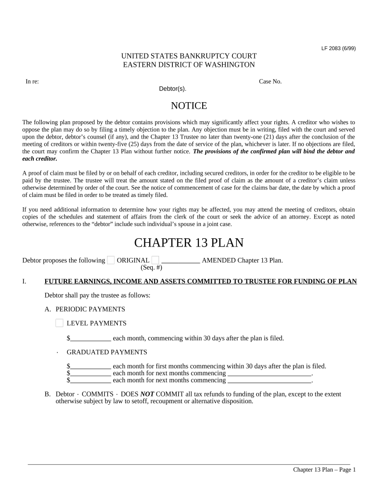 what are the distinguishing features of a chapter 13 plan Preview on Page 1