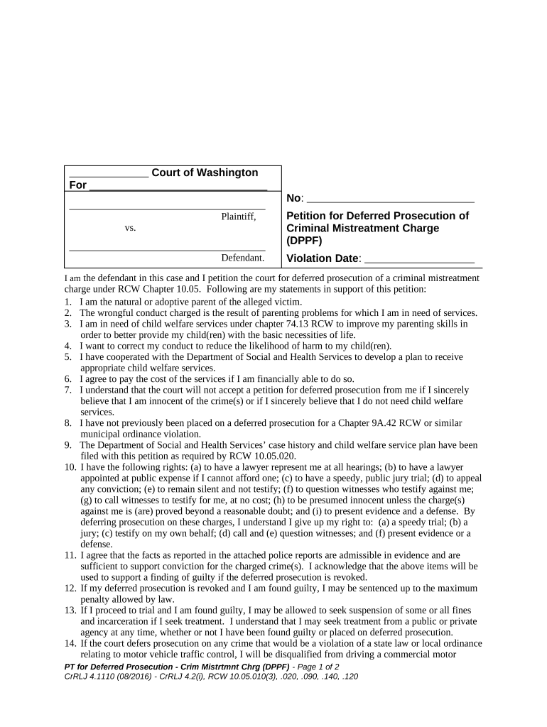 Deferred Prosecution Doc Template PdfFiller