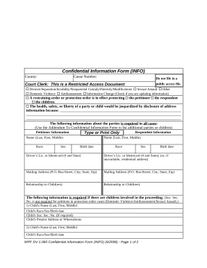 Confidential form