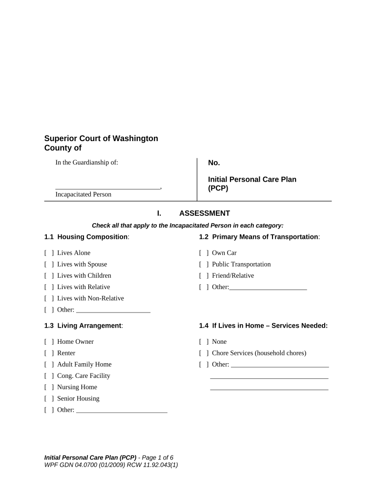 washington personal care Preview on Page 1