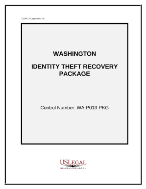 Identity Theft Recovery Package - Washington