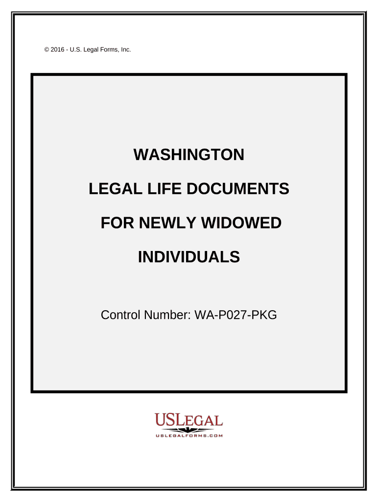 Newly Widowed Individuals Package - Washington Preview on Page 1