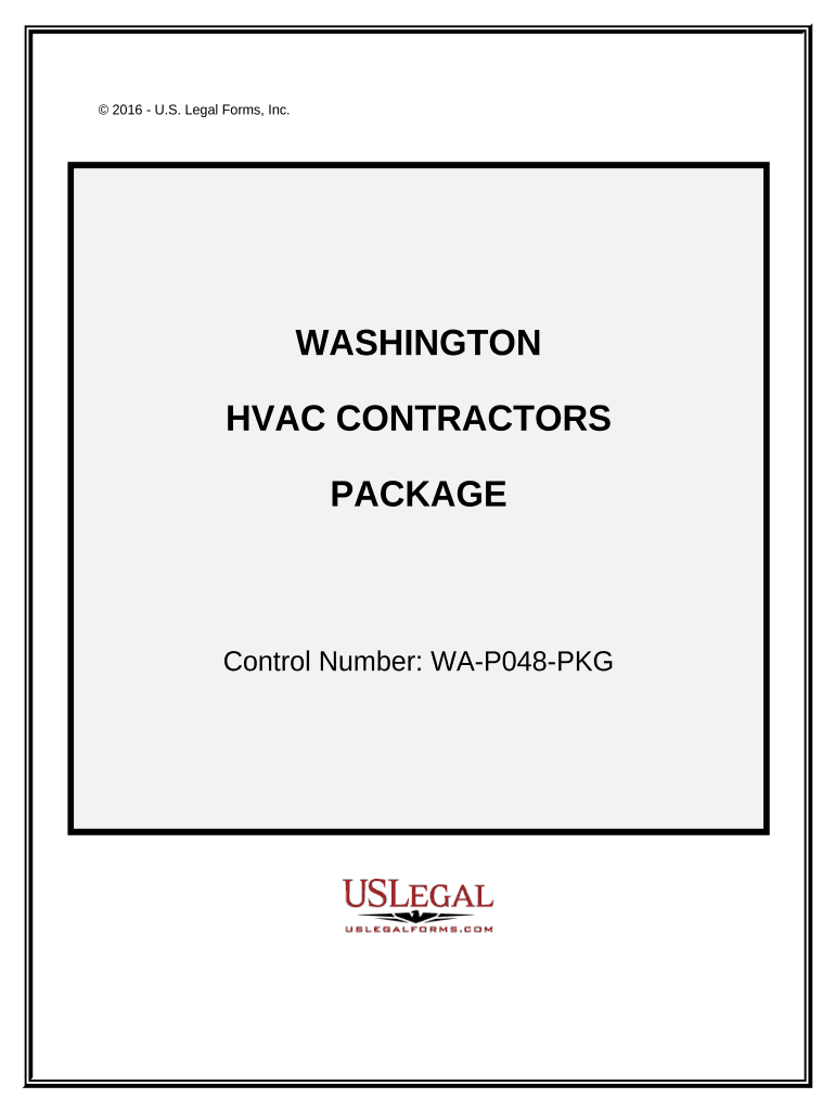 HVAC Contractor Package - Washington Preview on Page 1