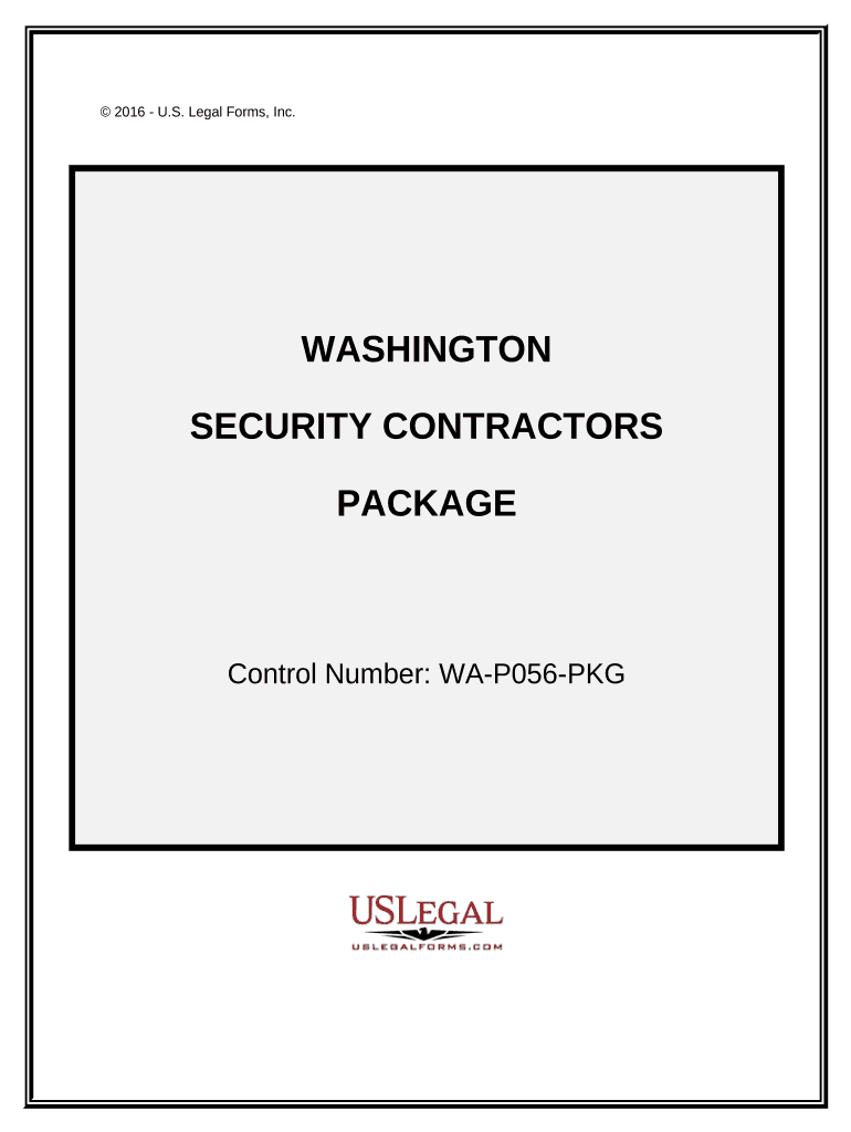 Security Contractor Package - Washington Preview on Page 1