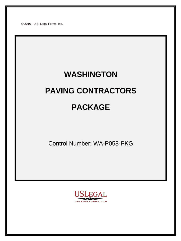 Paving Contractor Package - Washington Preview on Page 1