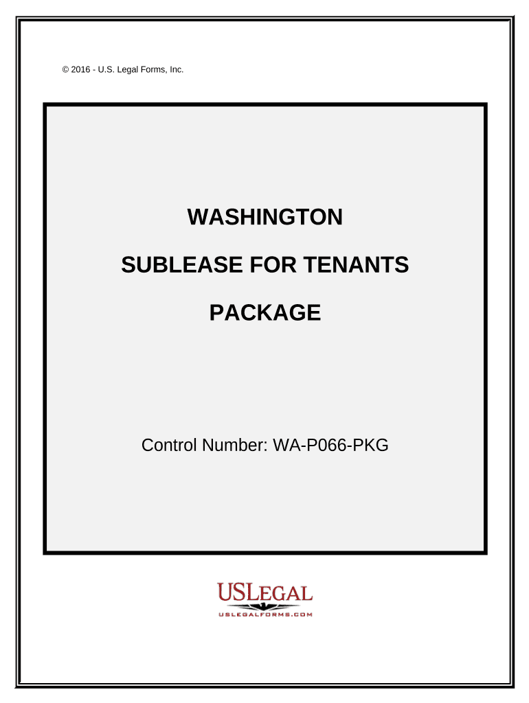 Landlord Tenant Sublease Package - Washington Preview on Page 1