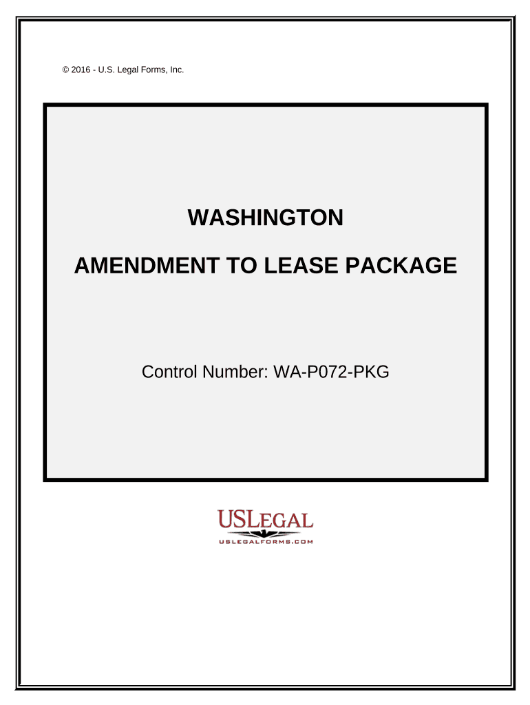 Amendment of Lease Package - Washington Preview on Page 1.