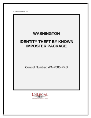 Identity Theft by Known Imposter Package - Washington