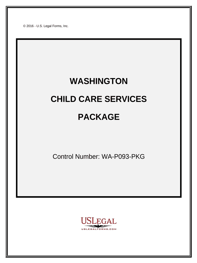 Child Care Services Package - Washington Preview on Page 1