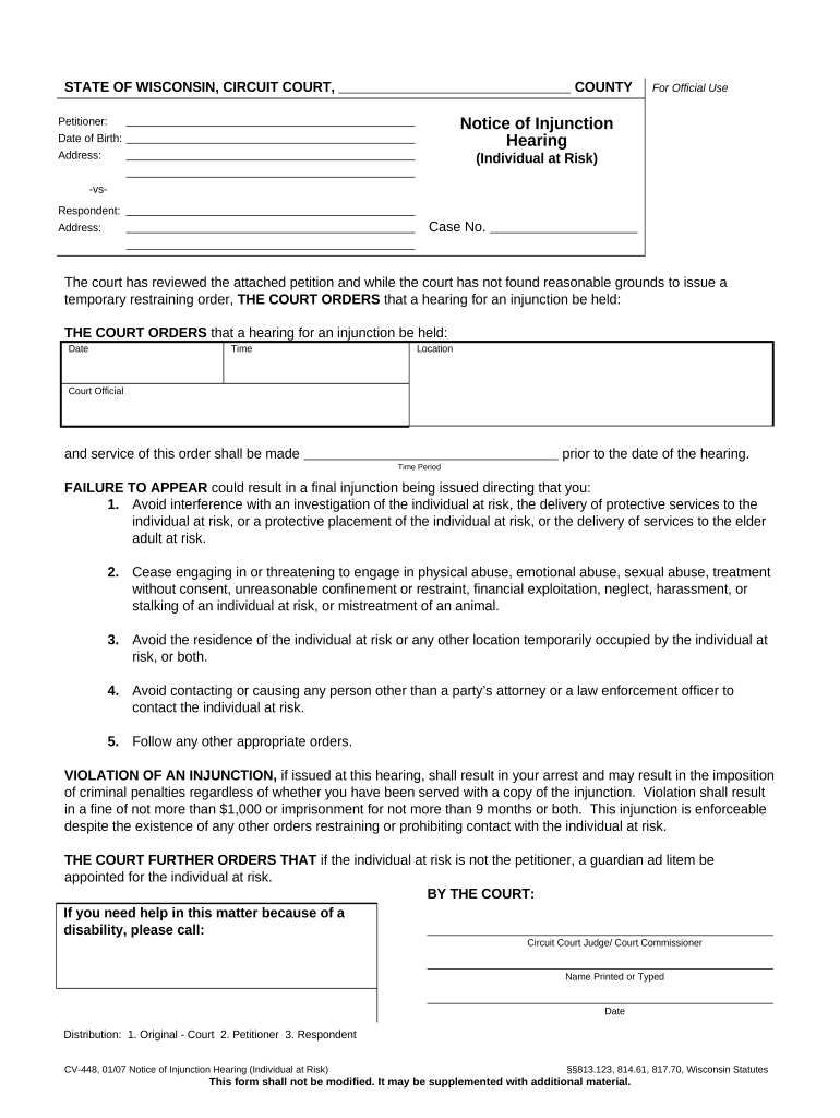 injunction risk Preview on Page 1