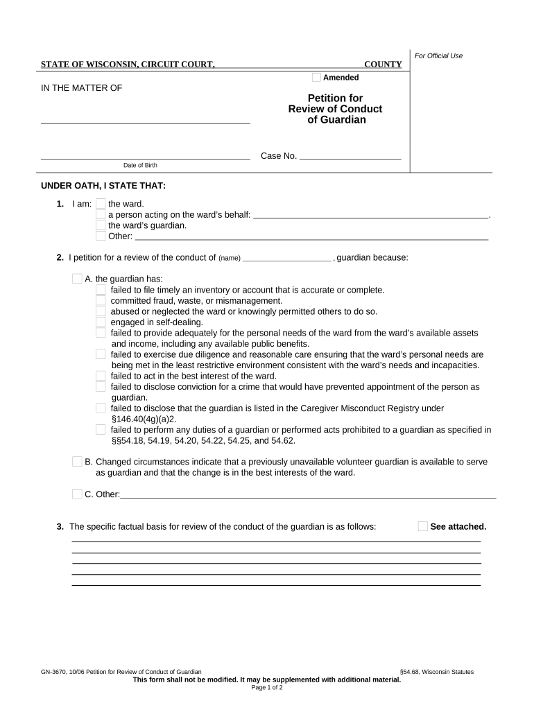 how hard is it to terminate guardianship in wisconsin Preview on Page 1