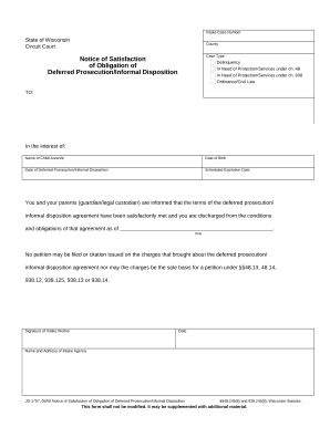 Deferred prosecution wisconsin