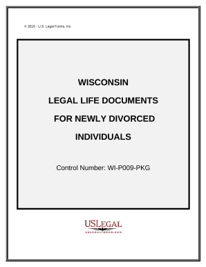 Newly Divorced Individuals Package - Wisconsin