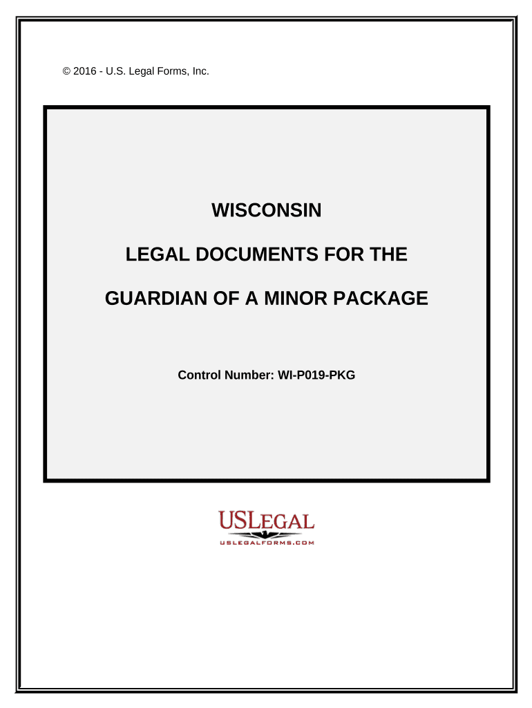 Legal Documents for the Guardian of a Minor Package - Wisconsin Preview on Page 1