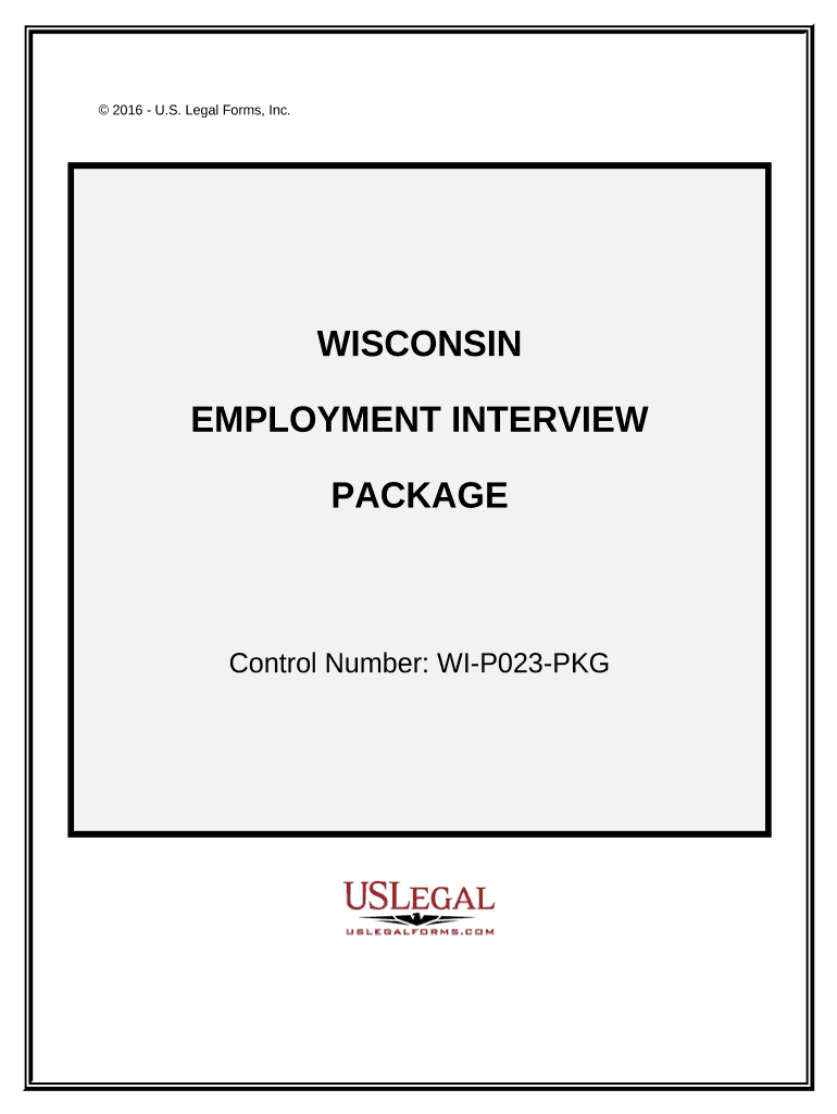 Employment Interview Package - Wisconsin Preview on Page 1