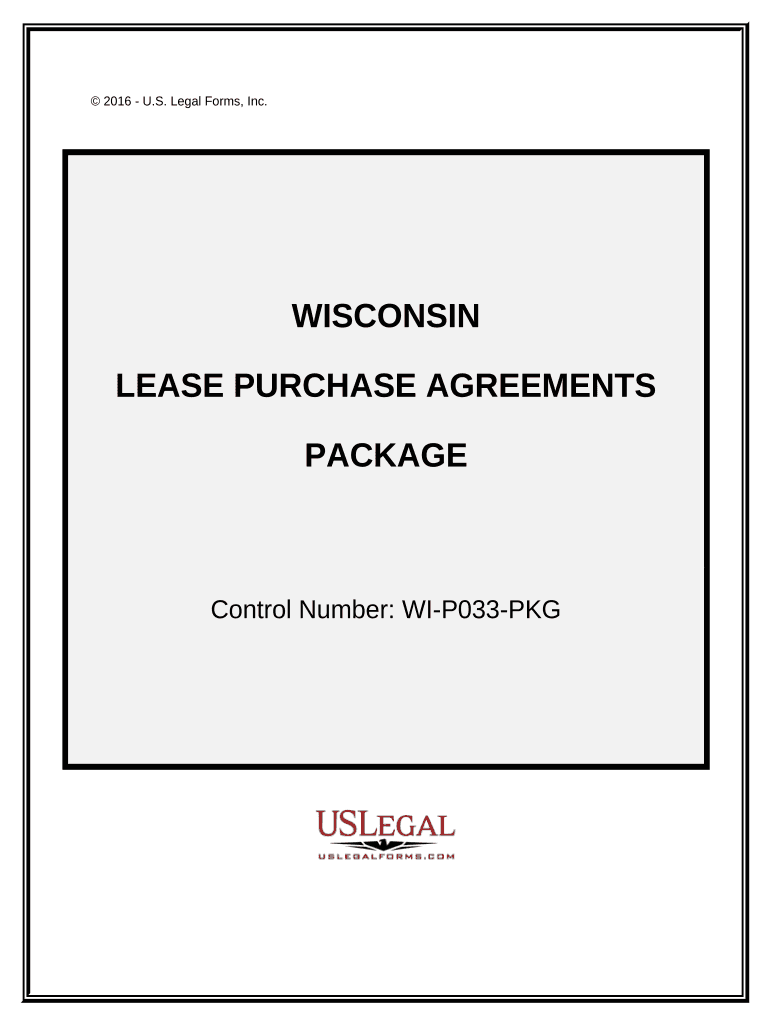 Lease Purchase Agreements Package - Wisconsin Preview on Page 1