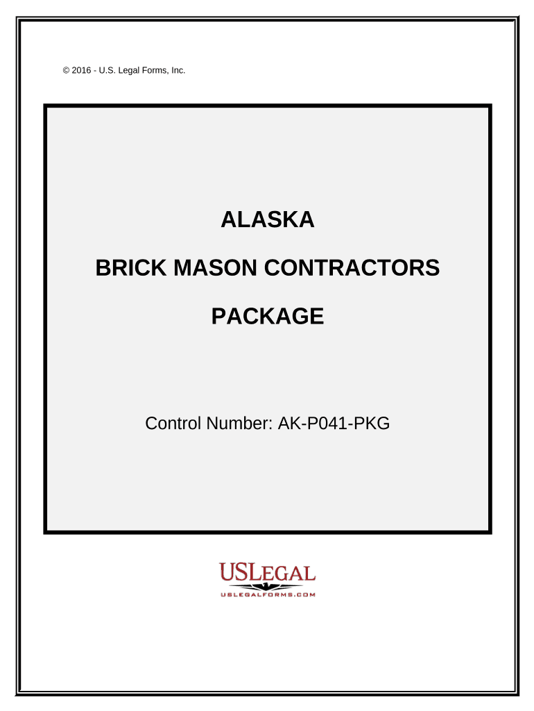 Brick Mason Contractor Package - Wisconsin Preview on Page 1